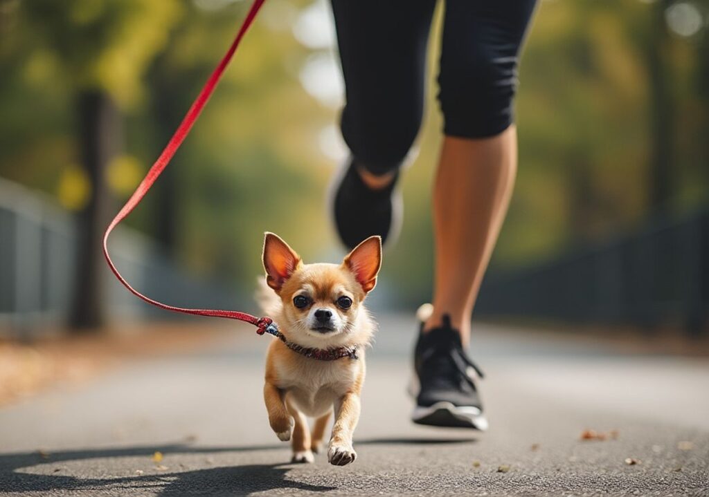 Courir avec un chihuahua