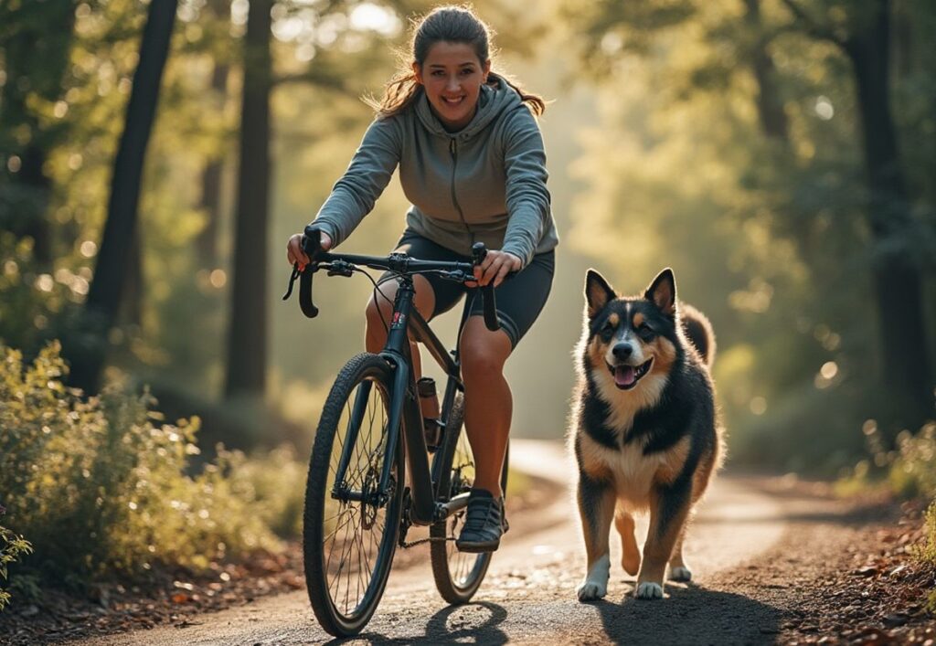 faire du vélo avec son chien