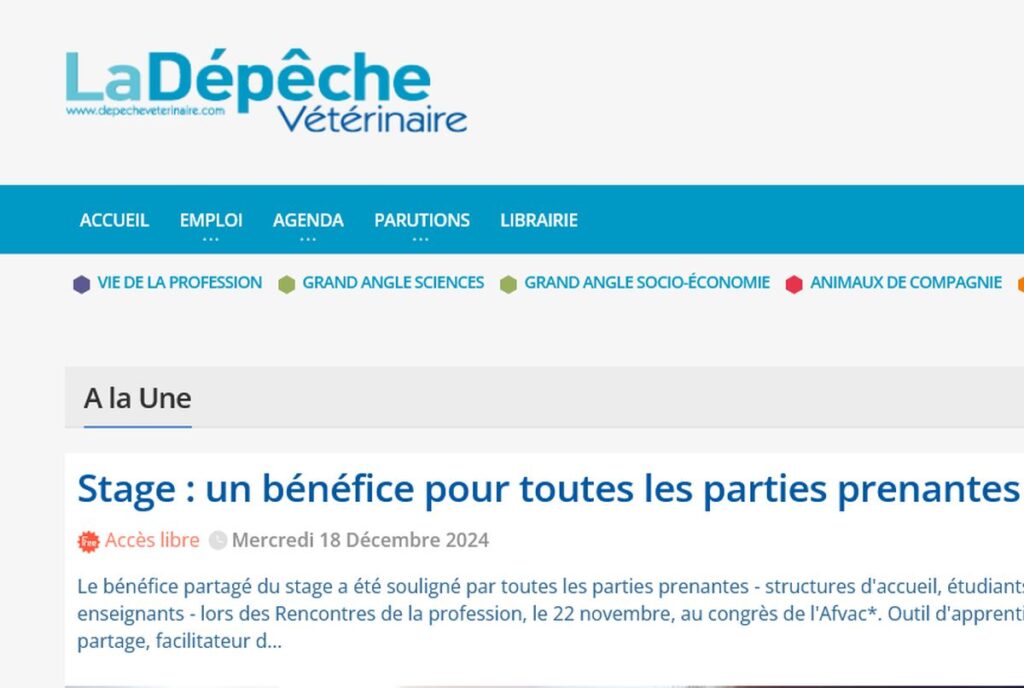 La Dépêche vétérinaire