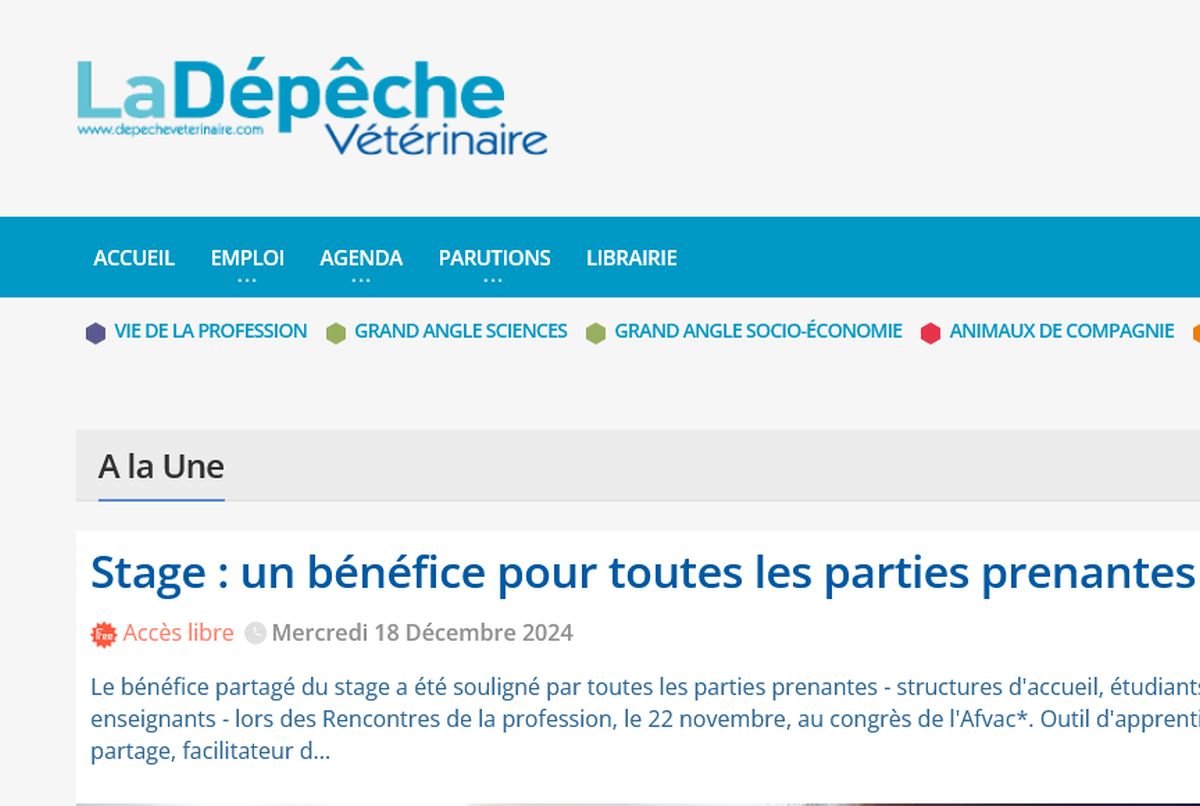 La Dépêche vétérinaire